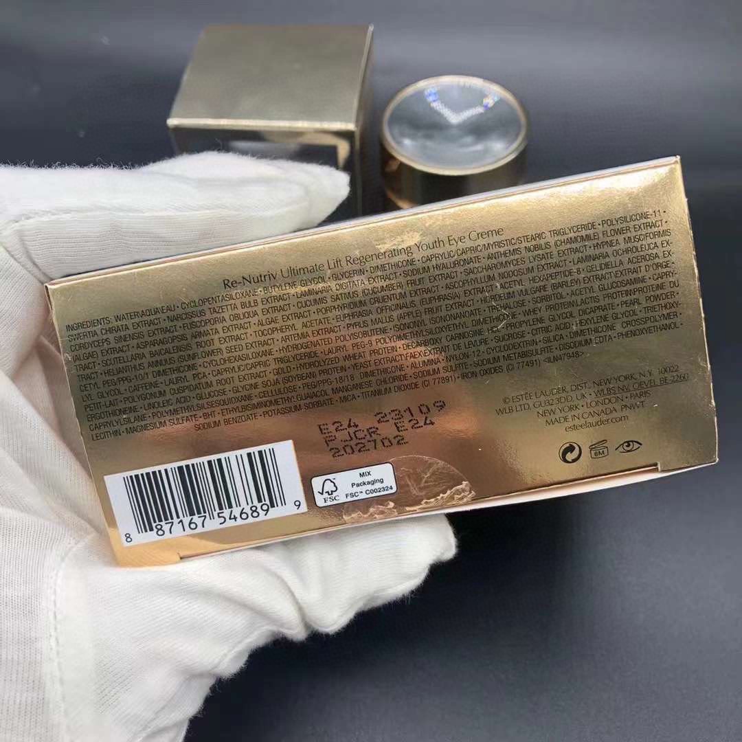 通/130💰单支价格
盒子3D效果跟原版一样 ，充正无压力，细节全对版，味道对香，明通市场认可版本✔️
雅诗兰黛白金眼霜明通版15ml 功效 滋润型 轻盈型
雅诗兰黛白金眼霜两件套明通版 内含 轻盈型15ml*2