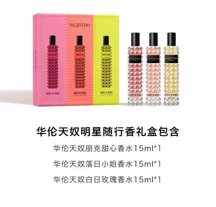 ¡Set de 3 perfumes de viaje Valentino! Incluye: 15ml*3 con atomizador.