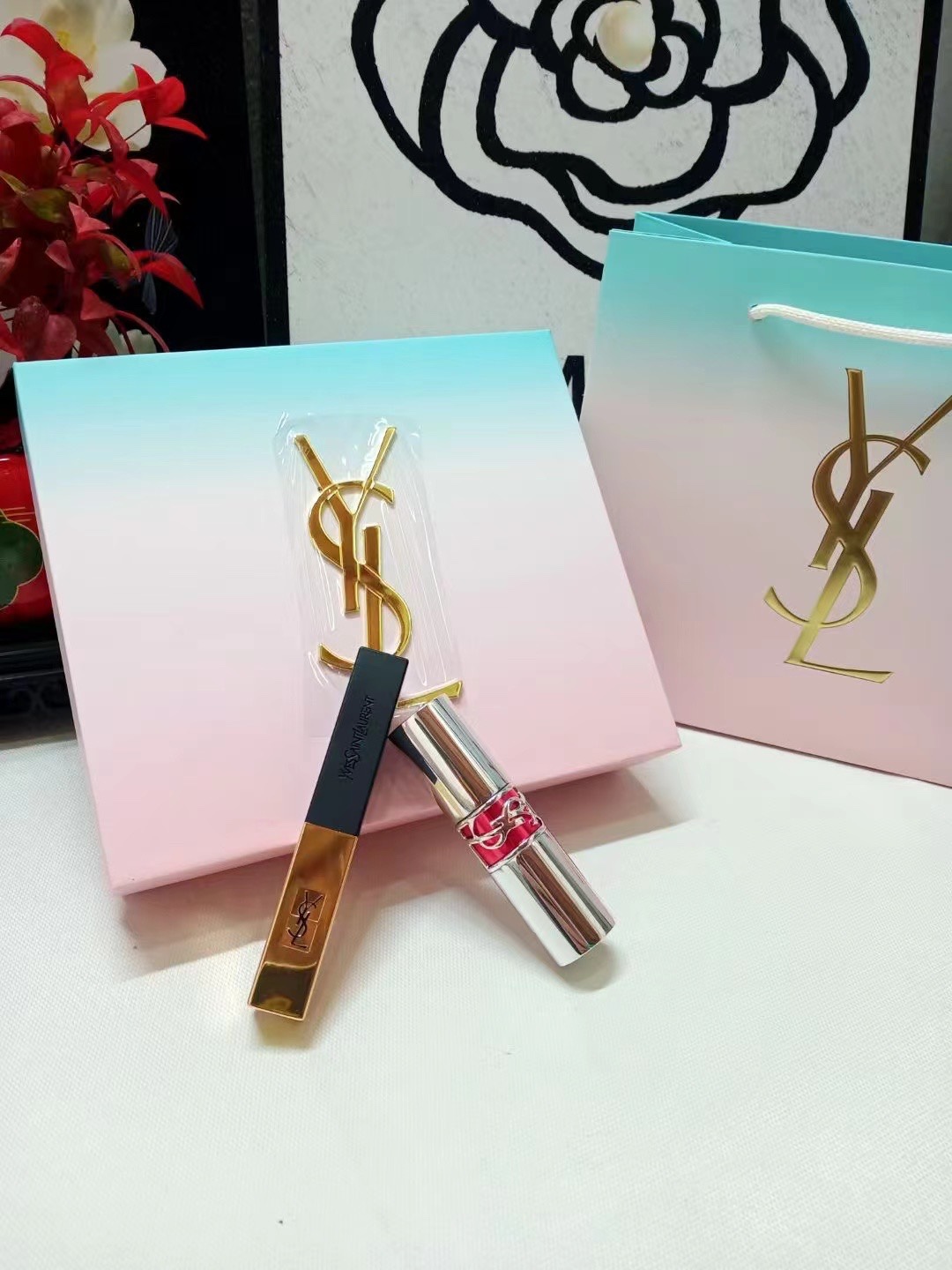 YSL Twilight Dawn Lipstick Two-Piece Set! Shade selection:
