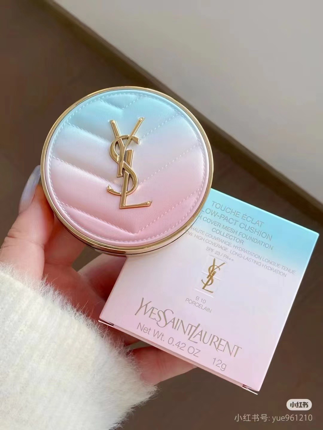 48! YSL almohadilla de base rosa degradada 12g! Tonos: B10#, B20#.