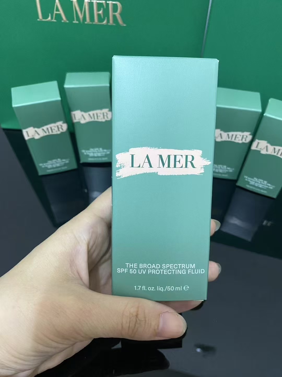 Fórmula correcta, protección solar efectiva, lote A15✔️LA MER protector solar aislante crema versión Mingtong caja verd…
