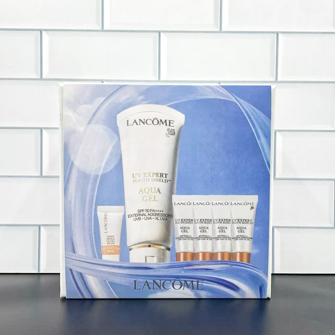 Se puede equipar con bolsa de regalo + etiqueta en chino ✔️ Conjunto de protector solar de tubo pequeño de Lancôme 5+1!…