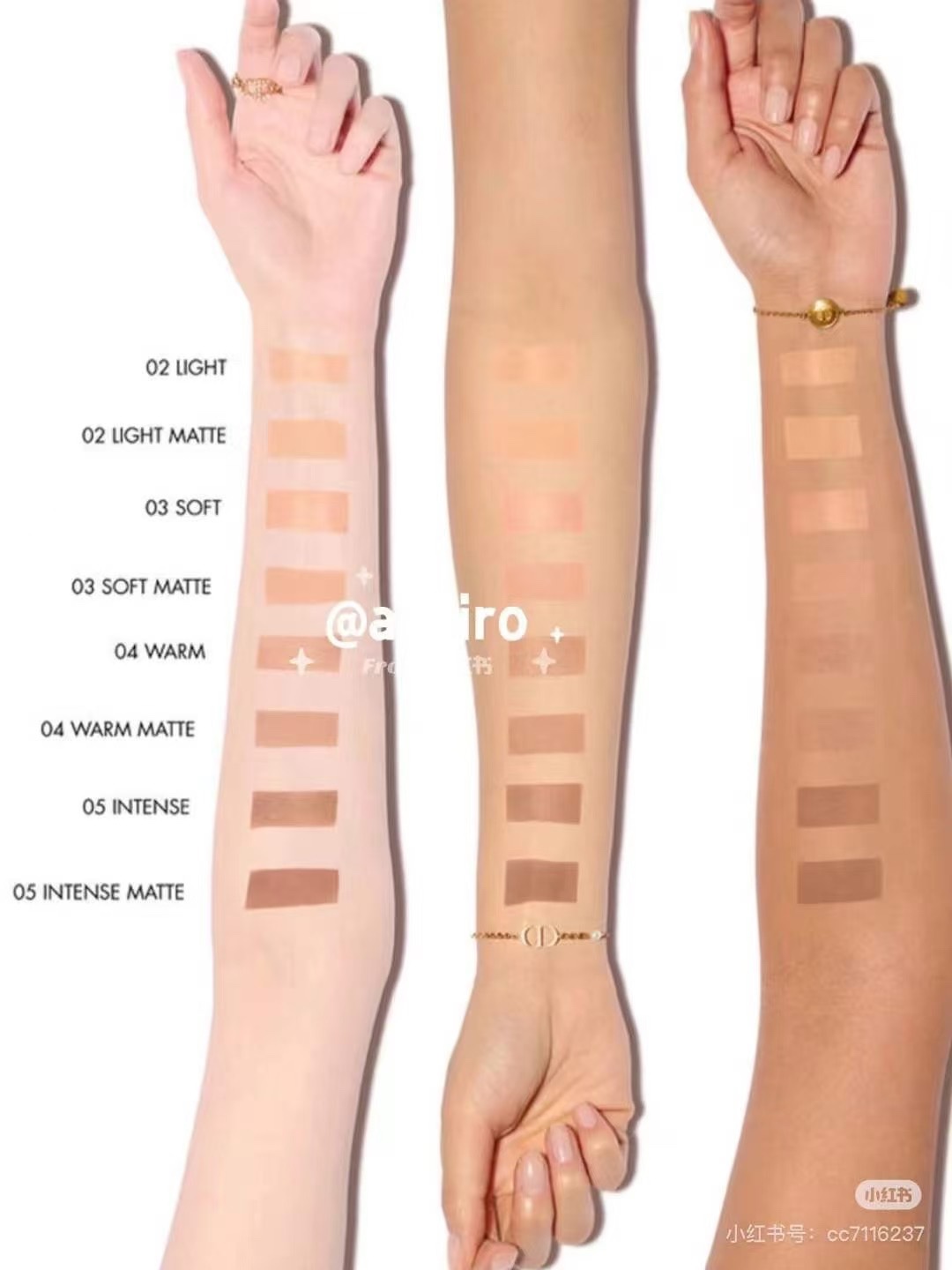 ✨65包
迪奥古铜色皮革粉饼9g
02#Light-Naturel
03#Soft-Naturel
04#Warm
05#Intense-Naturel
打12，件288，批号4M03