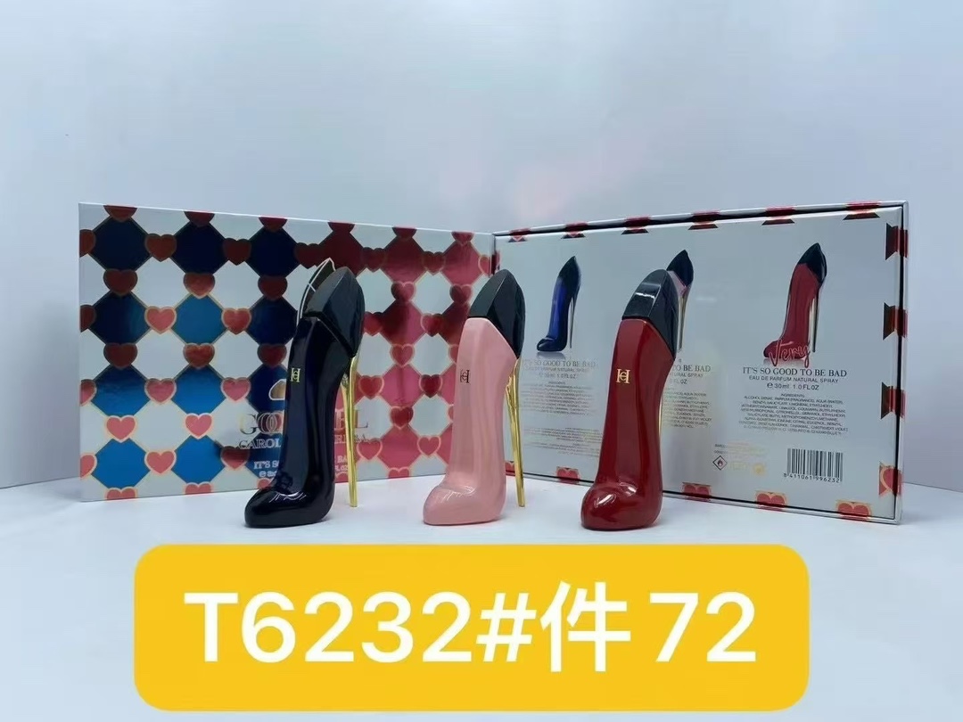 Set de 3 muestras de perfume de tacón de Carolina Herrera 30ml versión dorada! Incluye: 30ml*3 con atomizador. Aromas: …