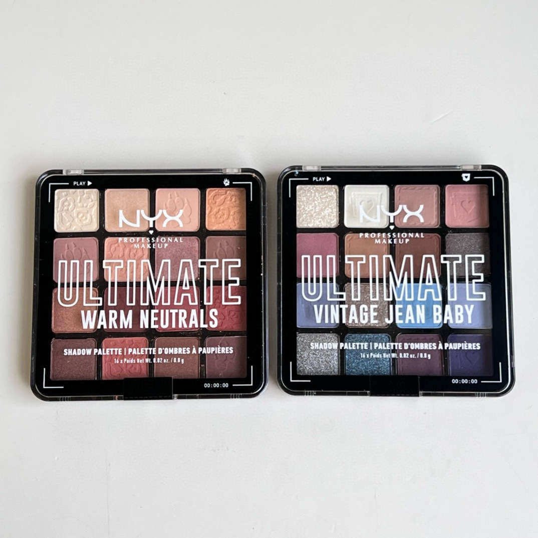 NYX 16 Color Eyeshadow Palette New Version! Shades: Warm Neutrals#, Ventang Jean Baby#.