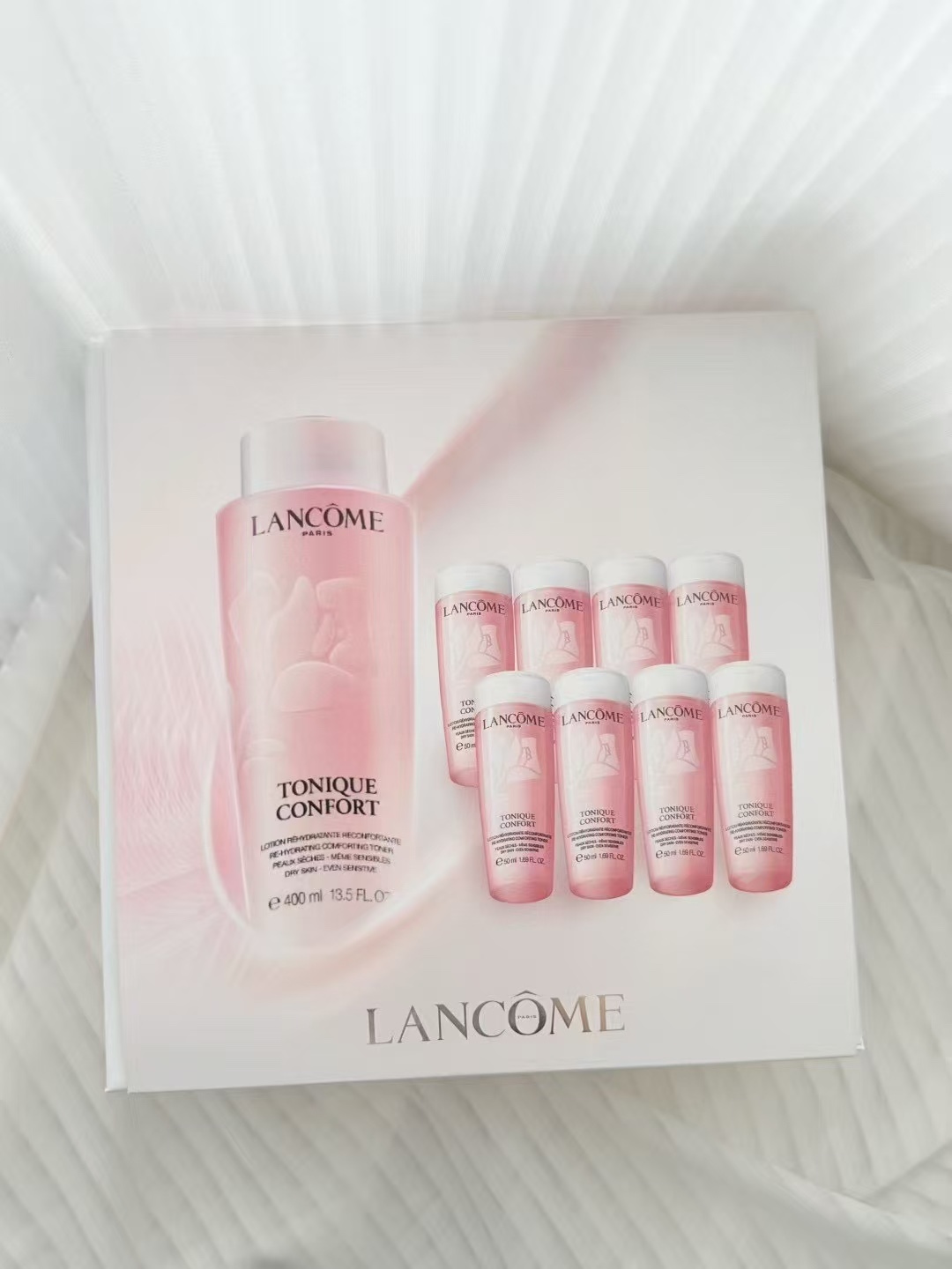Lancôme, nuevo set de agua rosa 8+1! Incluye: 400ml*1 + 50ml*8.