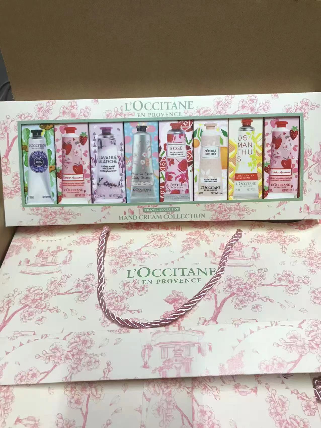 50. Juego de 8 cremas de manos de L'Occitane, la reina de la sakura 🔜 calidad 1:1❗【Nuevo】Juego de 8 cremas de manos de…