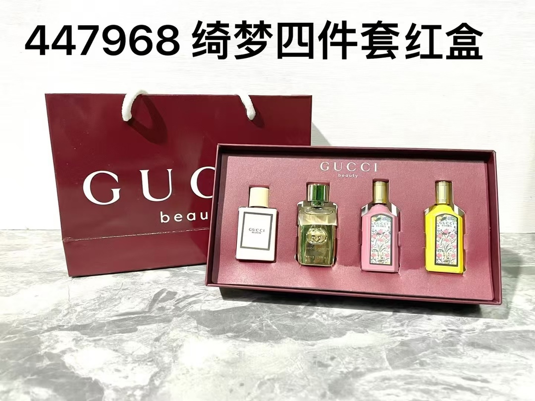 60. Set de muestras de perfume Gucci Flora de ensueño / caja roja 🔜 Calidad uno a uno❗️447968# Set de cuatro piezas Gu…