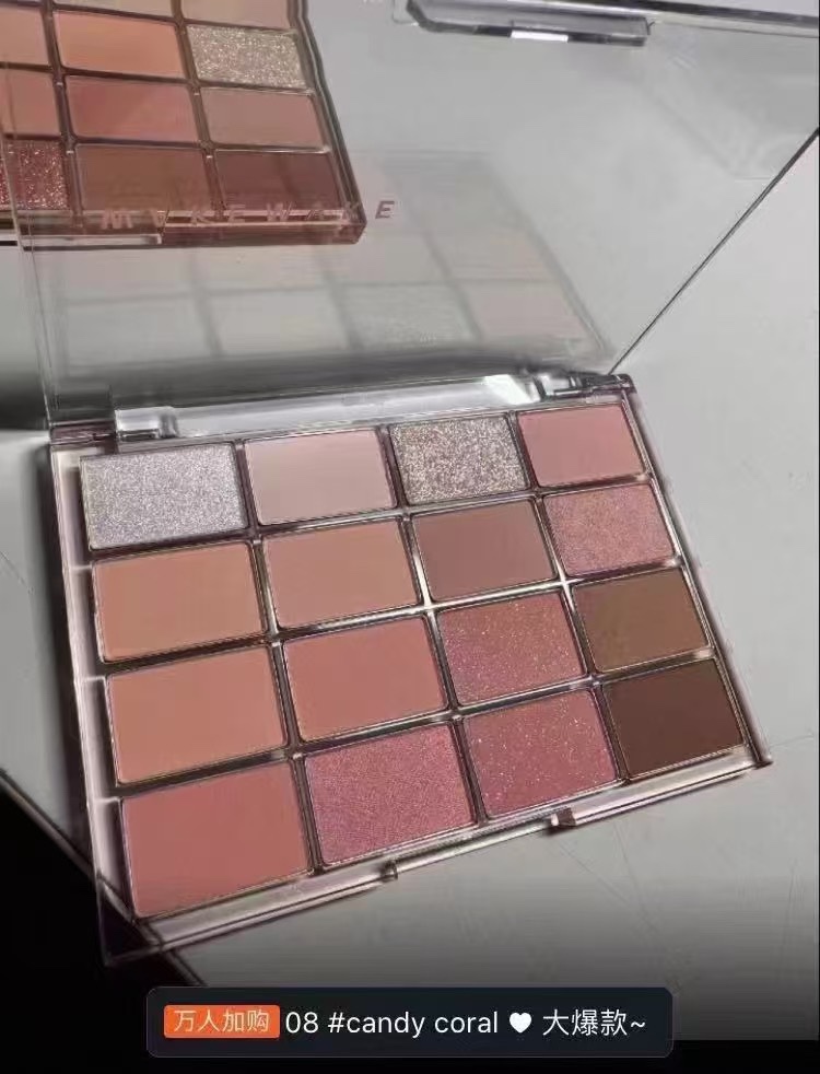 ¡Envío rápido/30🎉🎉🎉 wakemake paleta de 16 sombras! Números de color: 07#soda oral, 08##candy coral.