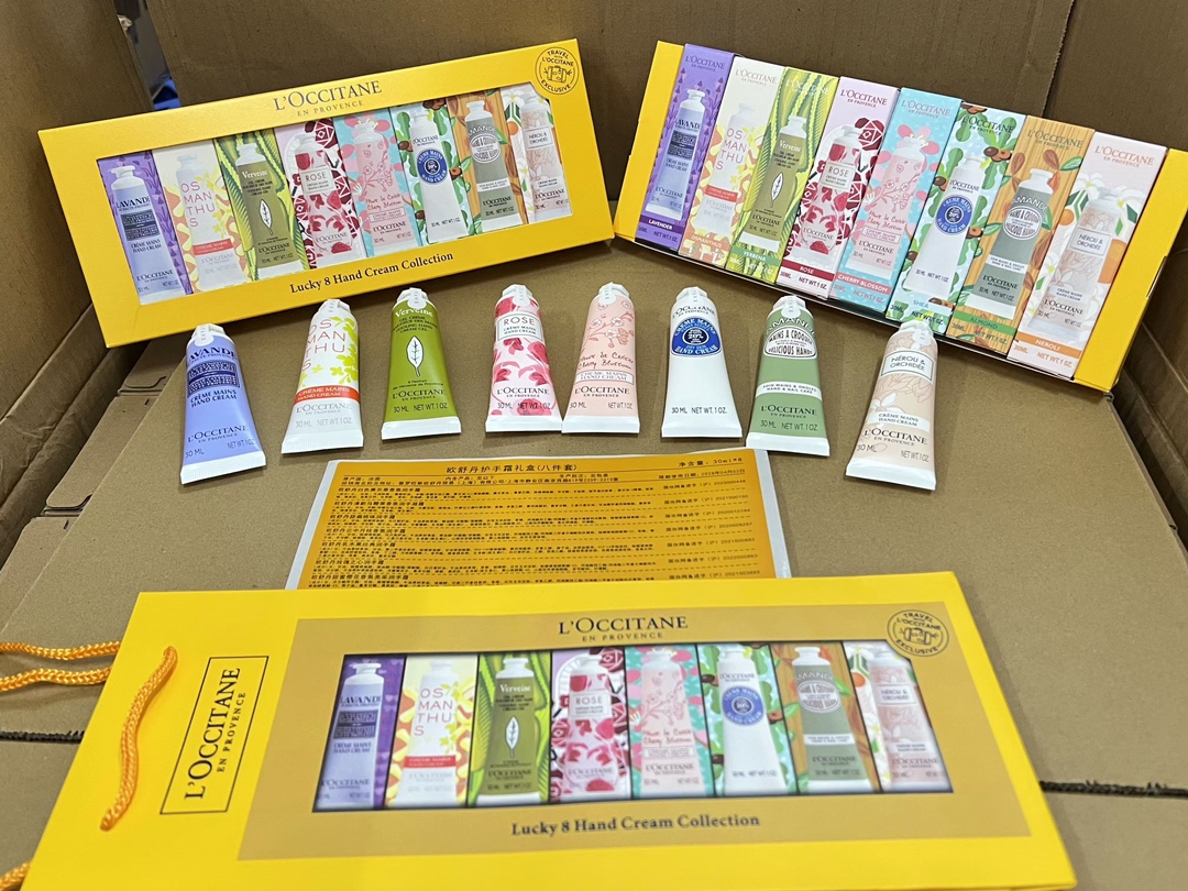 Especial/ Crema de manos de L'Occitane set de 8 piezas edición 25 caja amarilla, última versión, tubo integrado, 30ml*8…