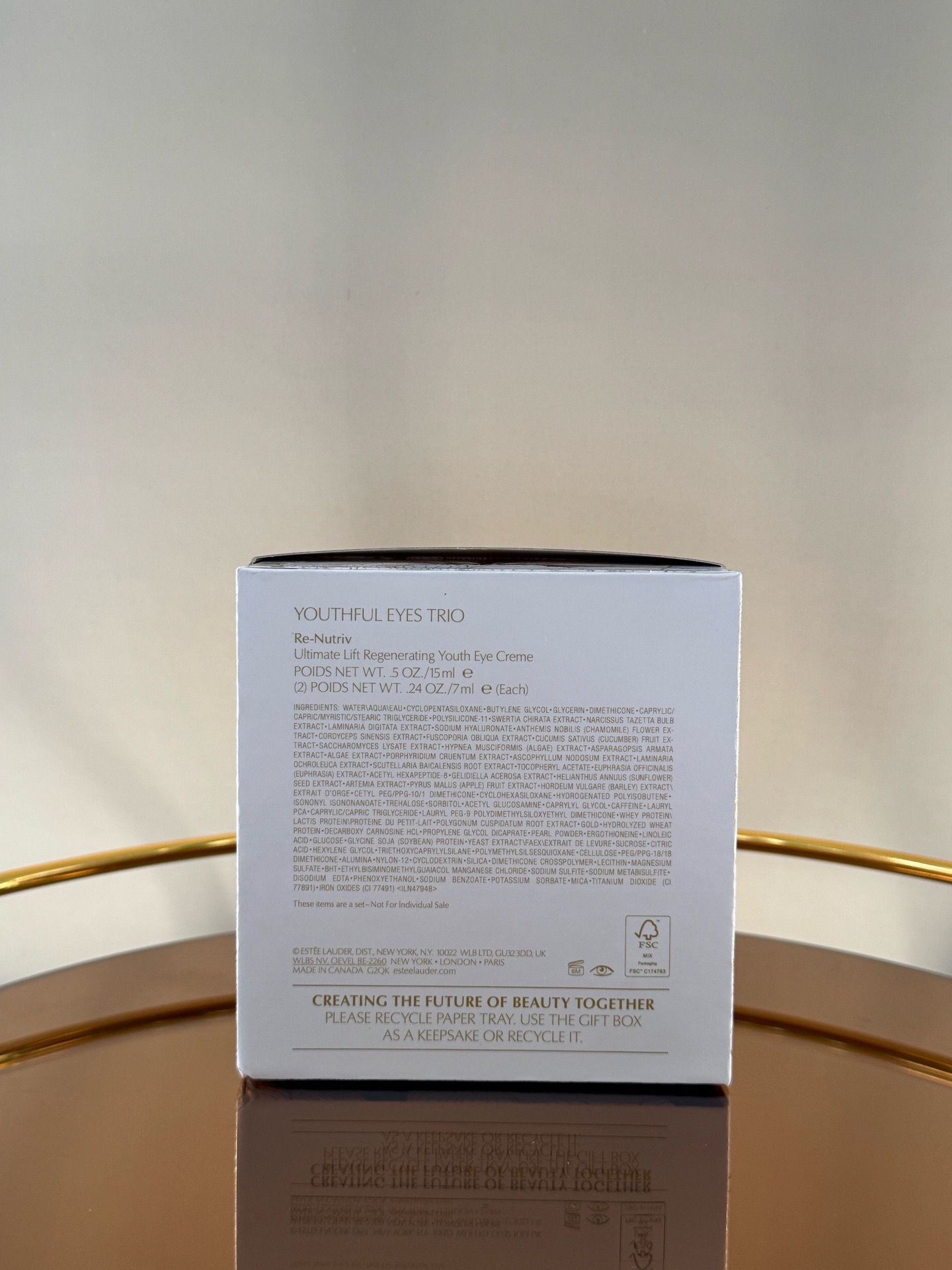 专/190💰
雅诗兰黛白金眼霜2+1套装！内含：轻型盈15 ml+7ml*2，