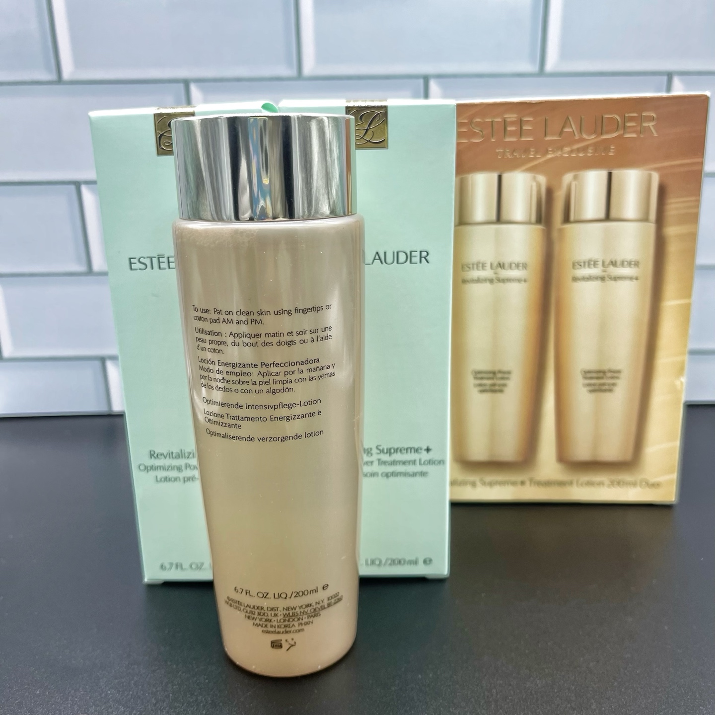 Precio por unidad/lote: Estuche de dos piezas de agua de Estée Lauder Revitalizing Supreme, versión Mingtong, 200ml*2, …