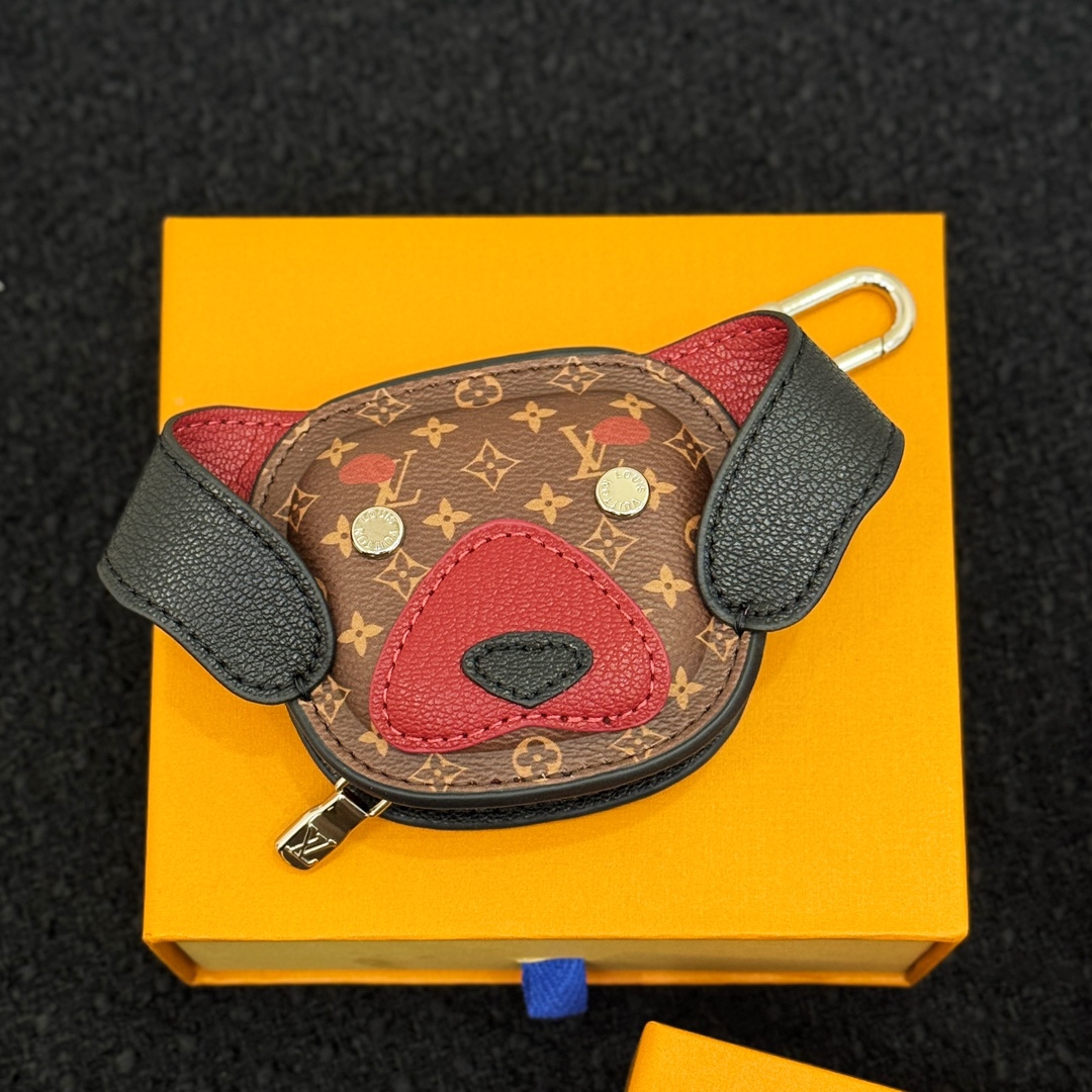 Louis Vuitton Dog Earphone Pouch Bag Charm and Key Holder M02273 - Comprehensive 6