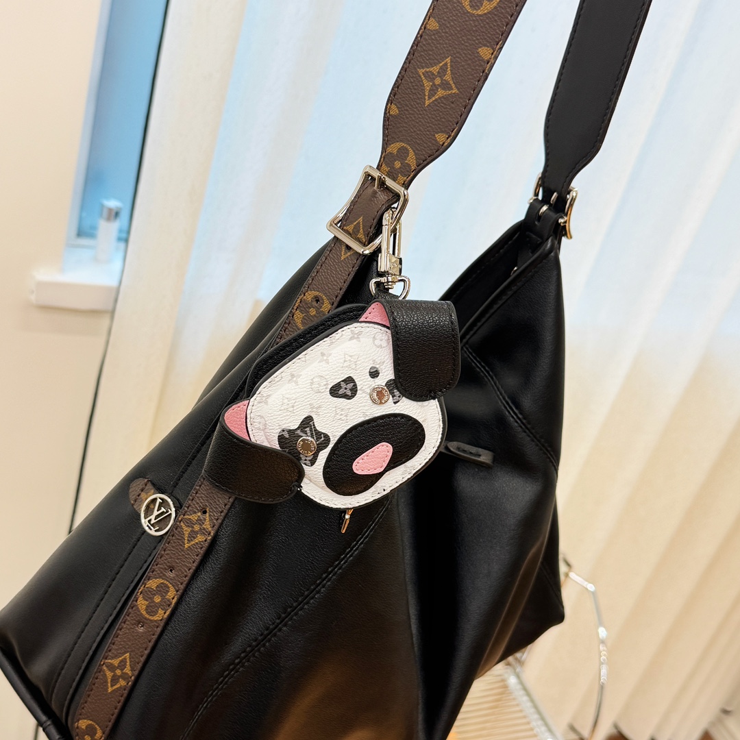 Louis Vuitton Dog Earphone Case Bag Charm and Key Holder M02273 - Comprehensive 2