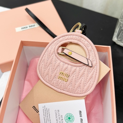 Miu Miu Mini Wander Leather Bag Charm Accessory - Pink 1 Miu Miu Mini Wander Leather Bag Charm Accessory - Pink