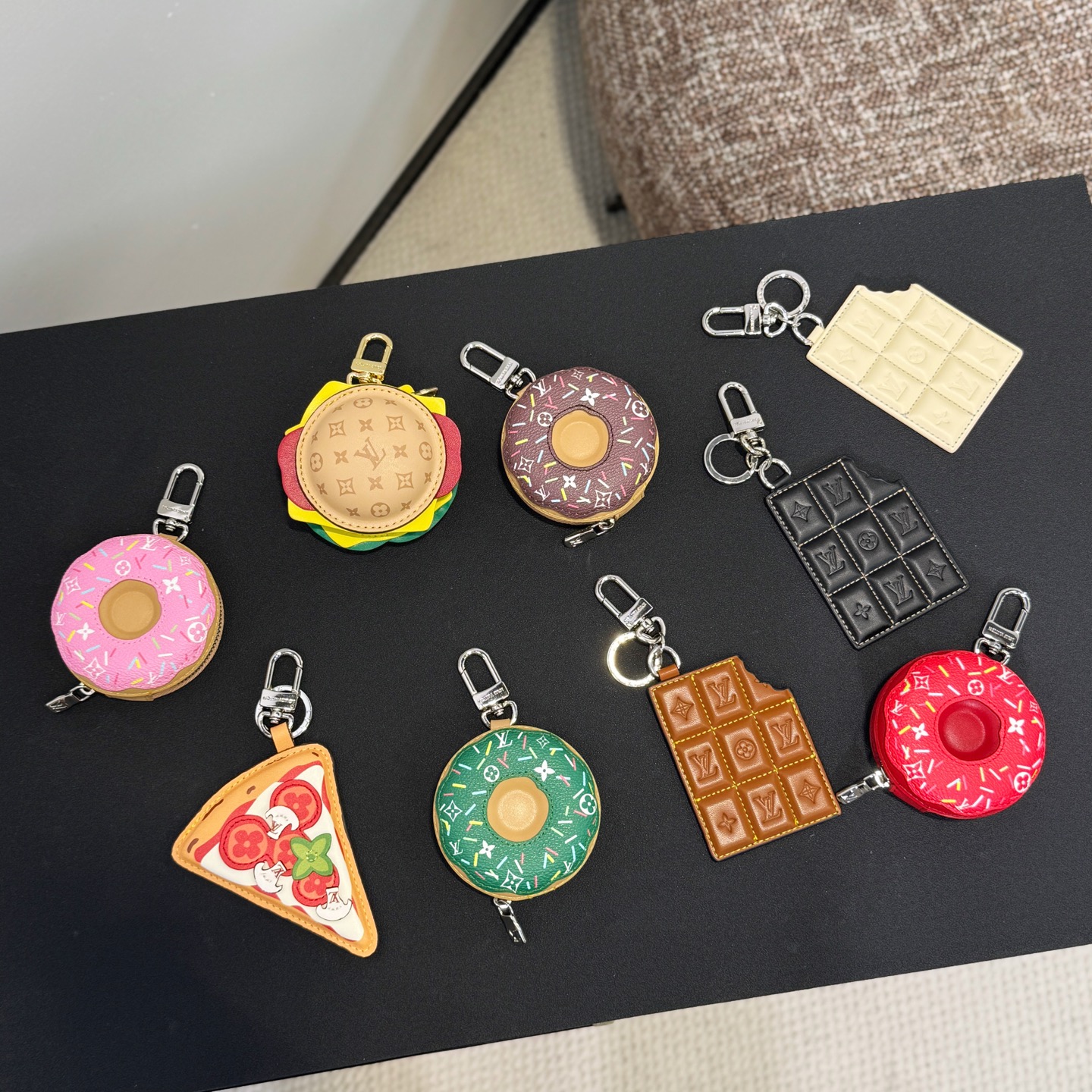 NO:617175,-Collection picture -Mini donut pendant ornaments in 4 colors ready for sale,19860909-集合图 -迷你甜甜圈挂件挂饰4色现货,,accessory