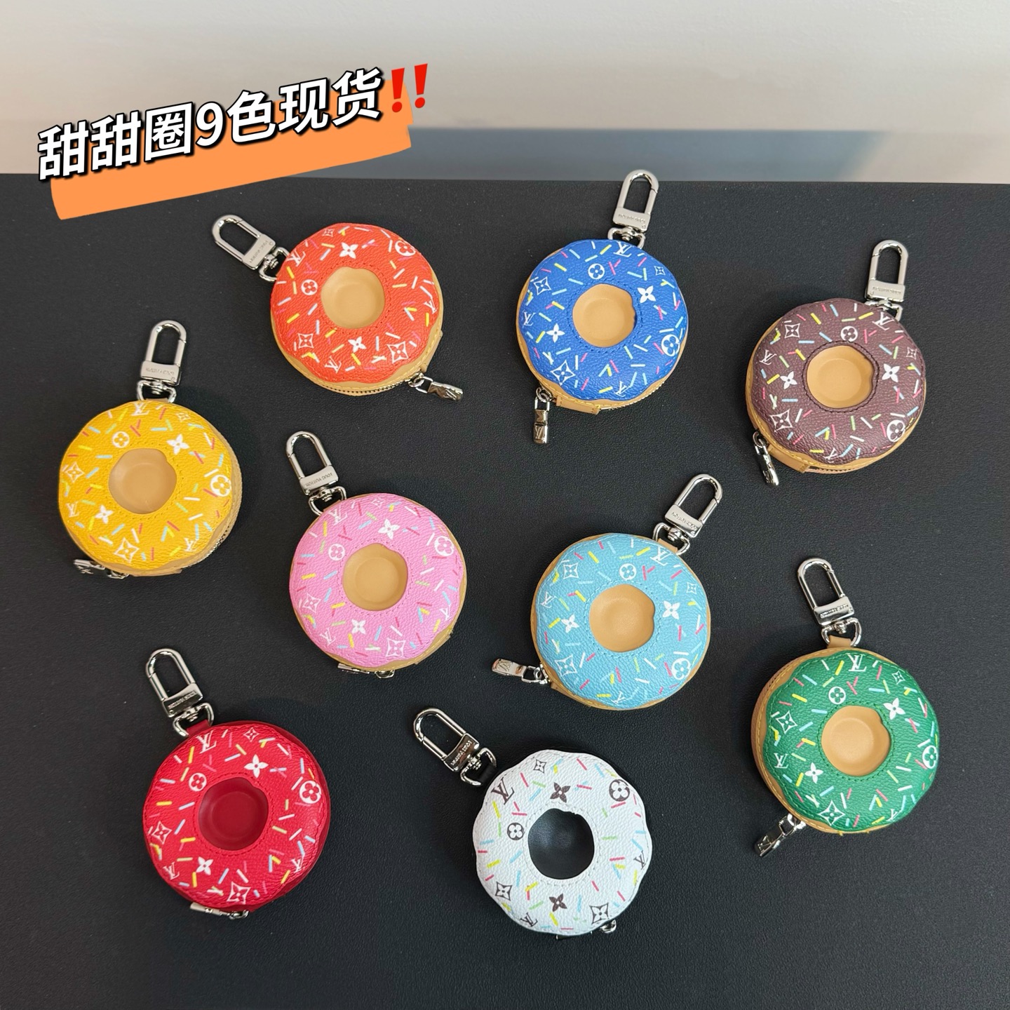 NO:617191,-Wearing picture -Mini donut pendant in 9 colors available,19860909-佩戴图 -迷你甜甜圈挂件挂饰9色现货,,accessory