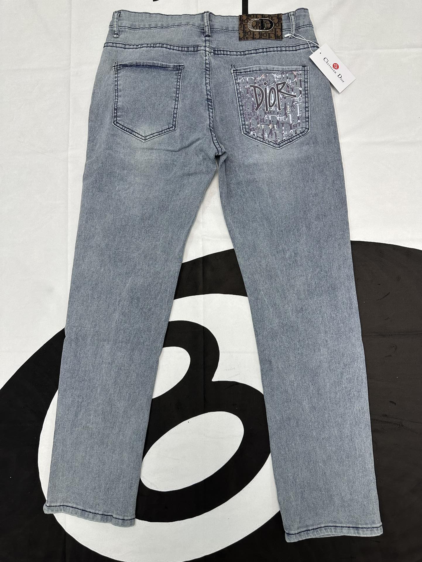 Dior Clothing Jeans Grey Genuine Leather Spring/Fall Collection