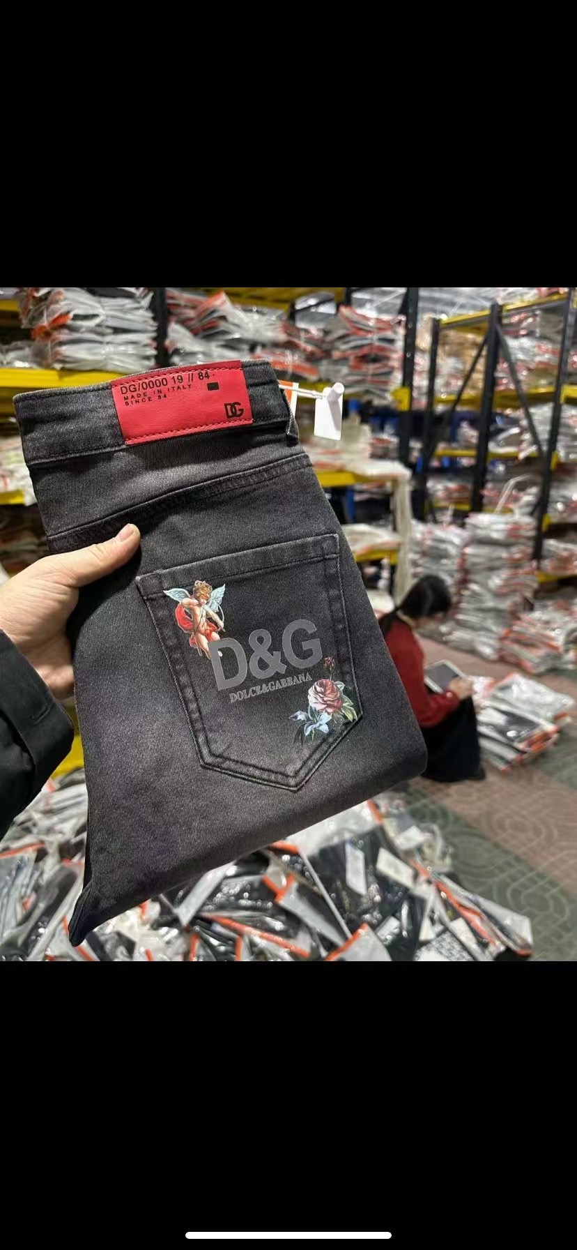 Luxurious DG Gold Jeans: High-Quality, Original Design, Perfect for Spring and Summer