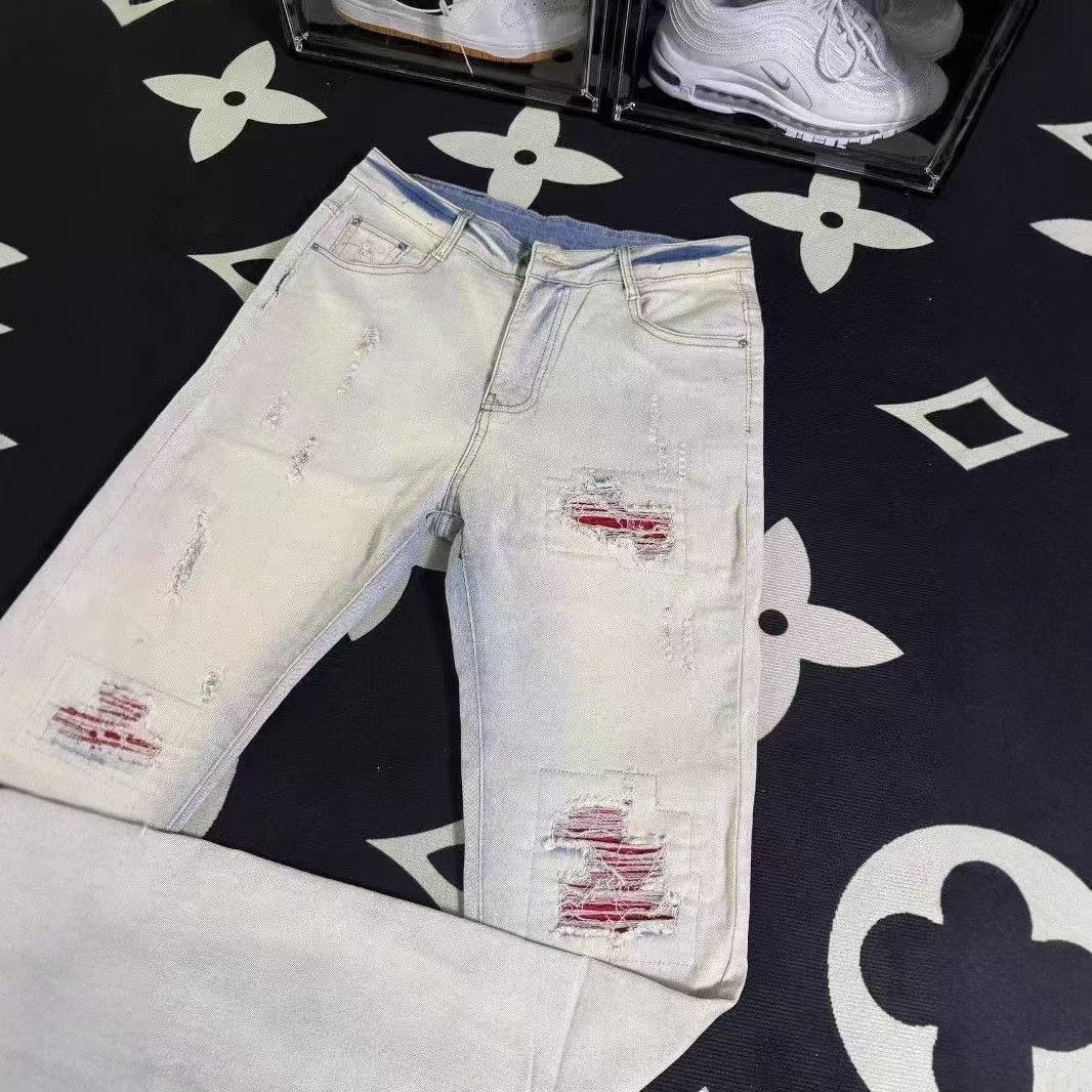 Trendy High Street Style: Oversized AMIRI MX1 Cowboy Pants for Boys - 图片 7