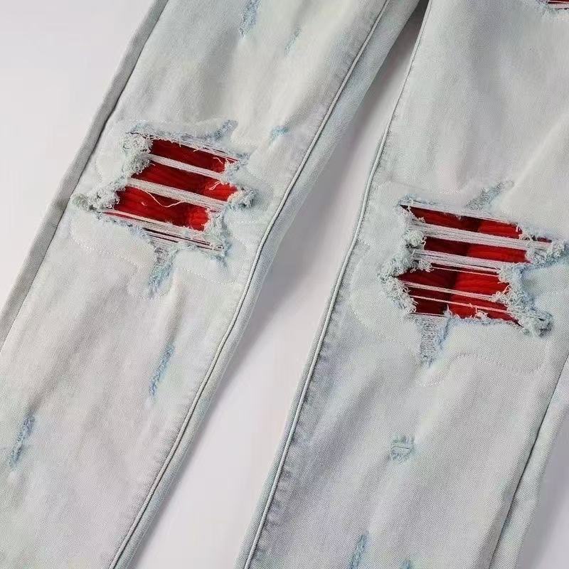 Trendy High Street Style: Oversized AMIRI MX1 Cowboy Pants for Boys - 图片 9