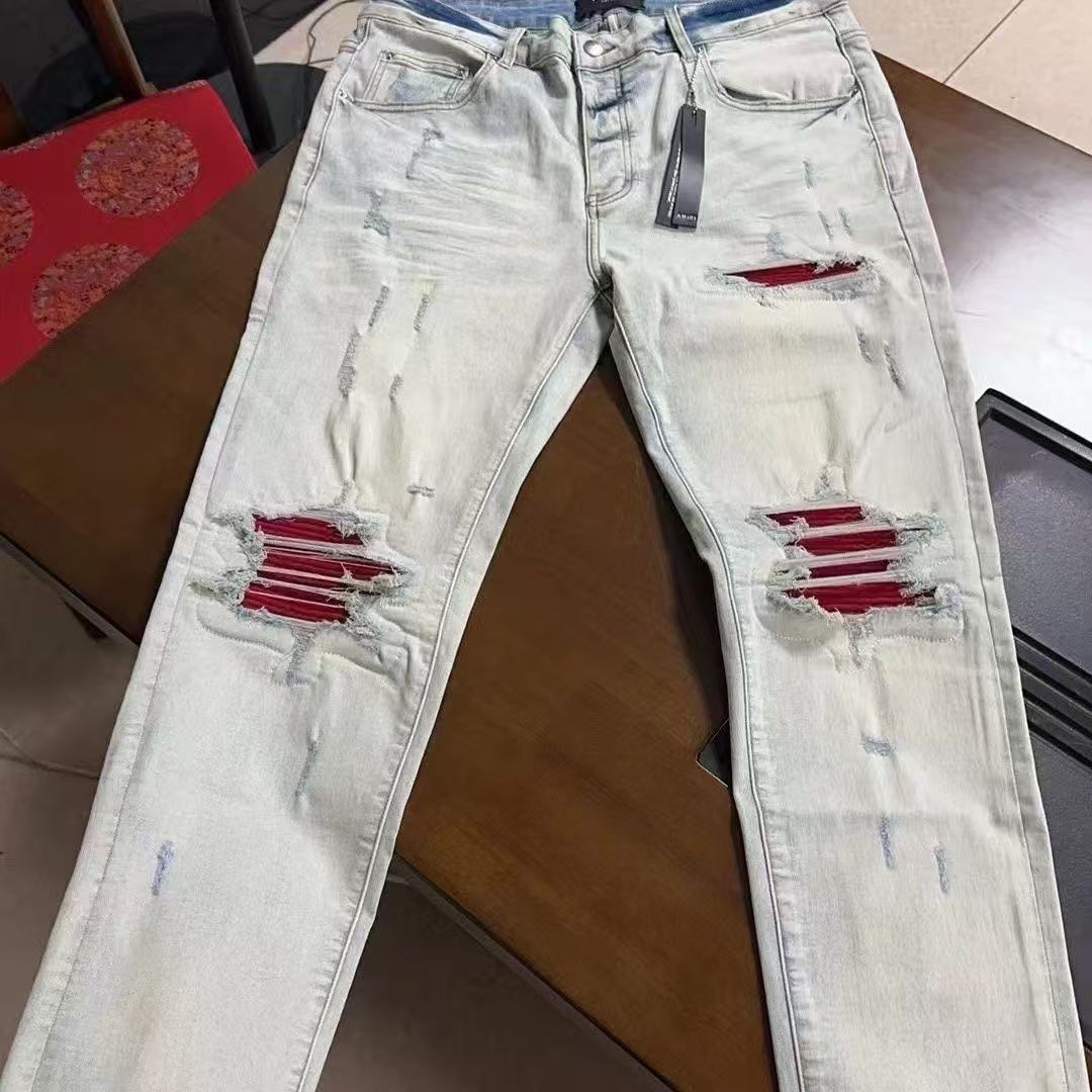 Trendy High Street Style: Oversized AMIRI MX1 Cowboy Pants for Boys - 图片 4