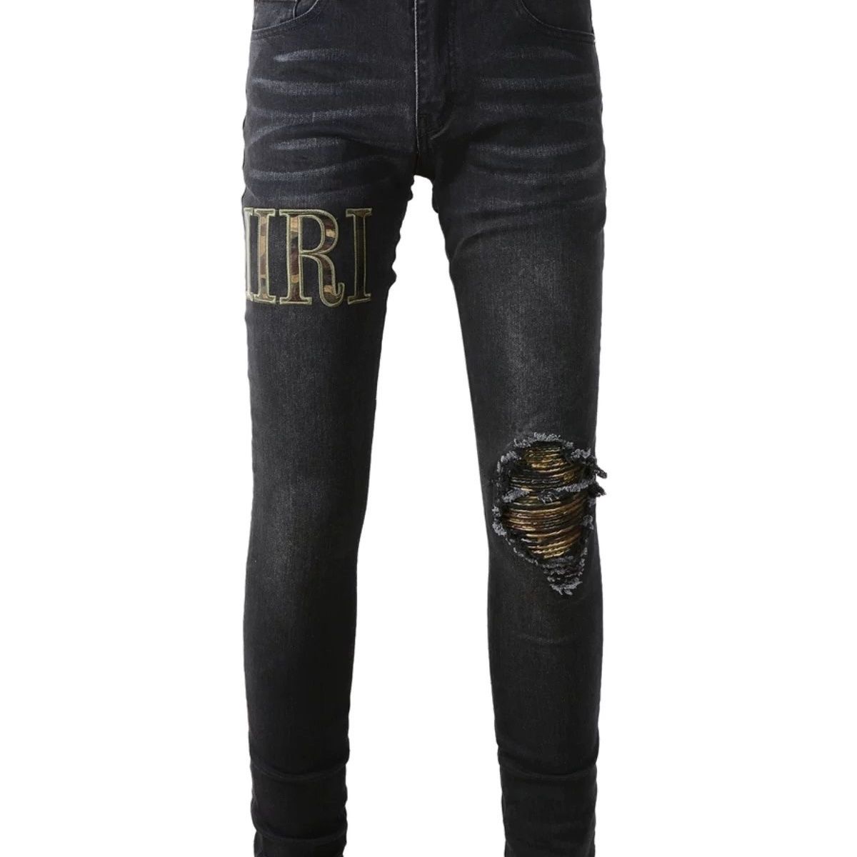 Trendy High Street Style: Oversized AMIRI MX1 Cowboy Pants for Boys - 图片 3