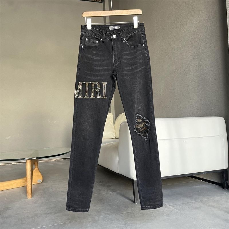 Trendy High Street Style: Oversized AMIRI MX1 Cowboy Pants for Boys - 图片 5