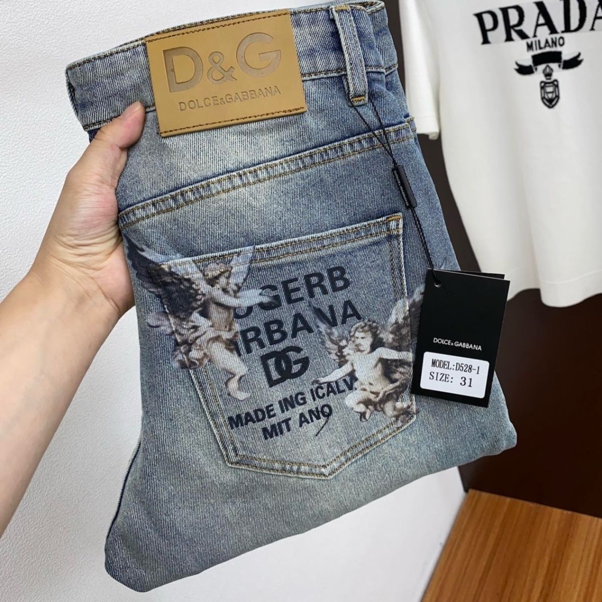 Luxurious DG Gold Jeans: High-Quality, Original Design for Spring and Summer - 图片 1