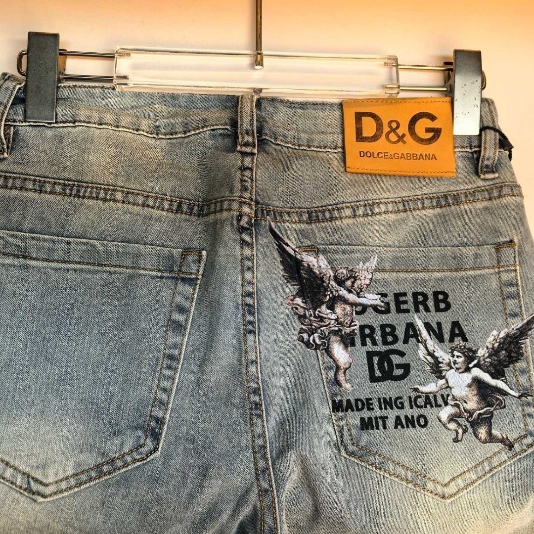 Luxurious DG Gold Jeans: High-Quality, Original Design for Spring and Summer - 图片 7