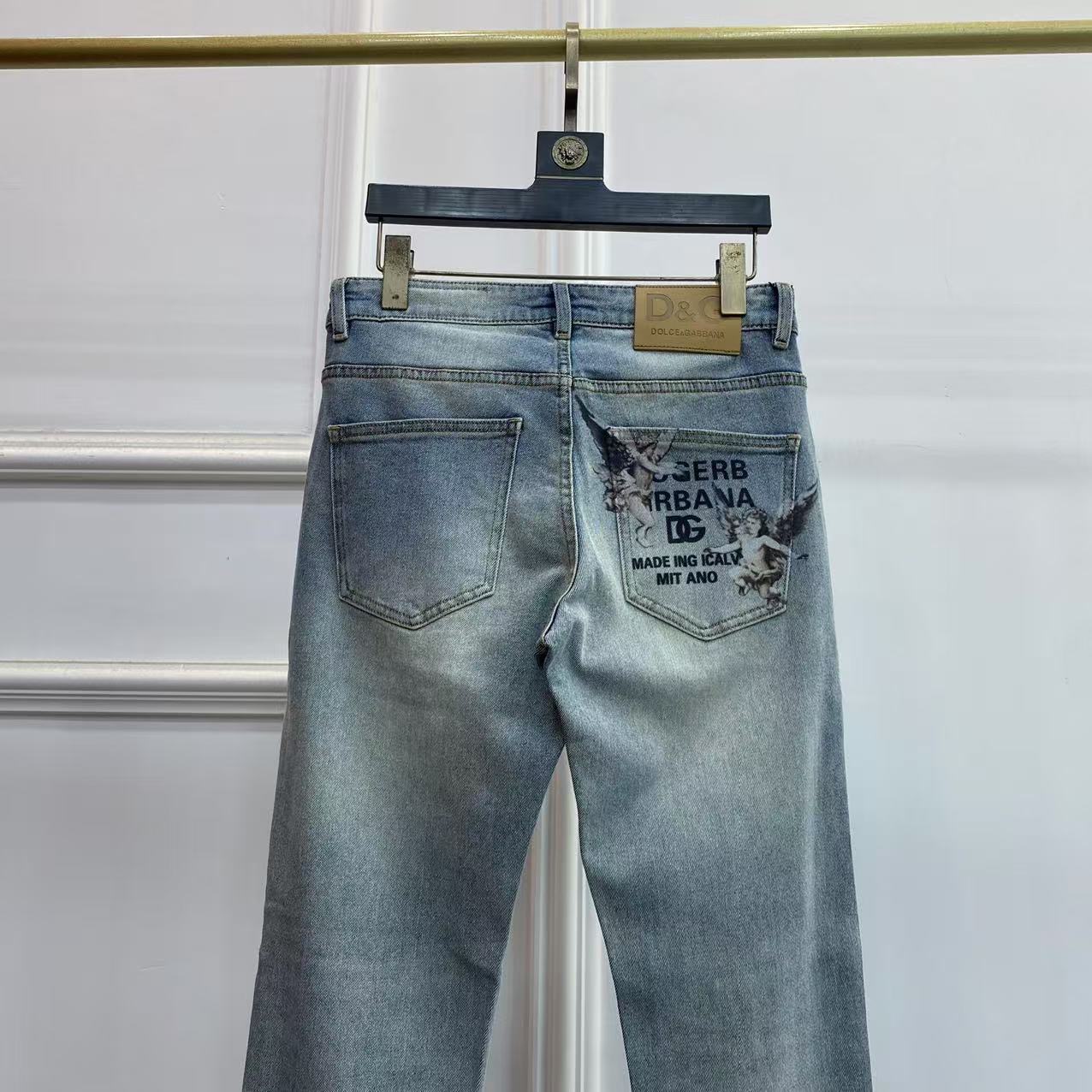 Luxurious DG Gold Jeans: High-Quality, Original Design for Spring and Summer - 图片 6