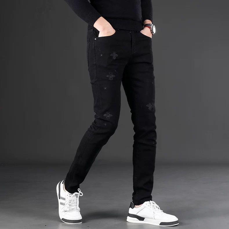 Gucci Men’s Black Leisure Jeans – Classic Best-Selling Fashion Series, Perfect Fit and Style. - 图片 8