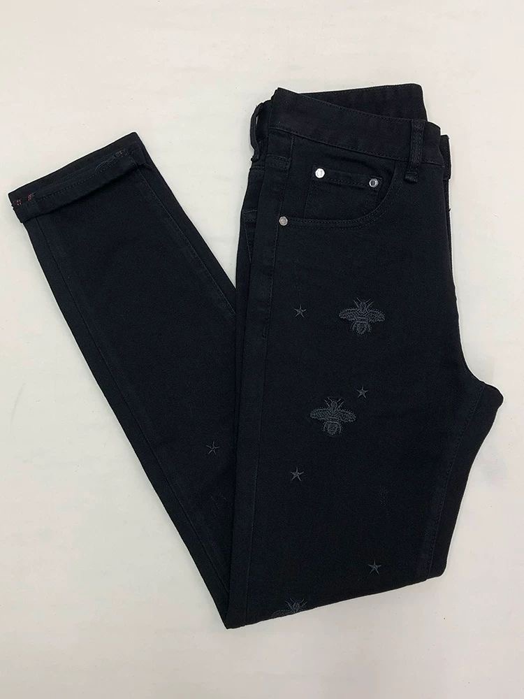 Gucci Men’s Black Leisure Jeans – Classic Best-Selling Fashion Series, Perfect Fit and Style. - 图片 2