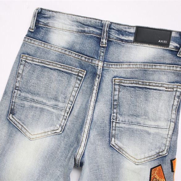Trendy High Street Style: AMIRI MX1 Cowboy Pants for Boys in Oversize Fit - 图片 7