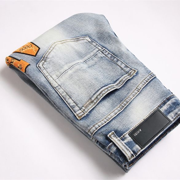 Trendy High Street Style: AMIRI MX1 Cowboy Pants for Boys in Oversize Fit - 图片 6