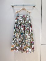 Dior Clothing Skirts Printing Cotton Spring Collection