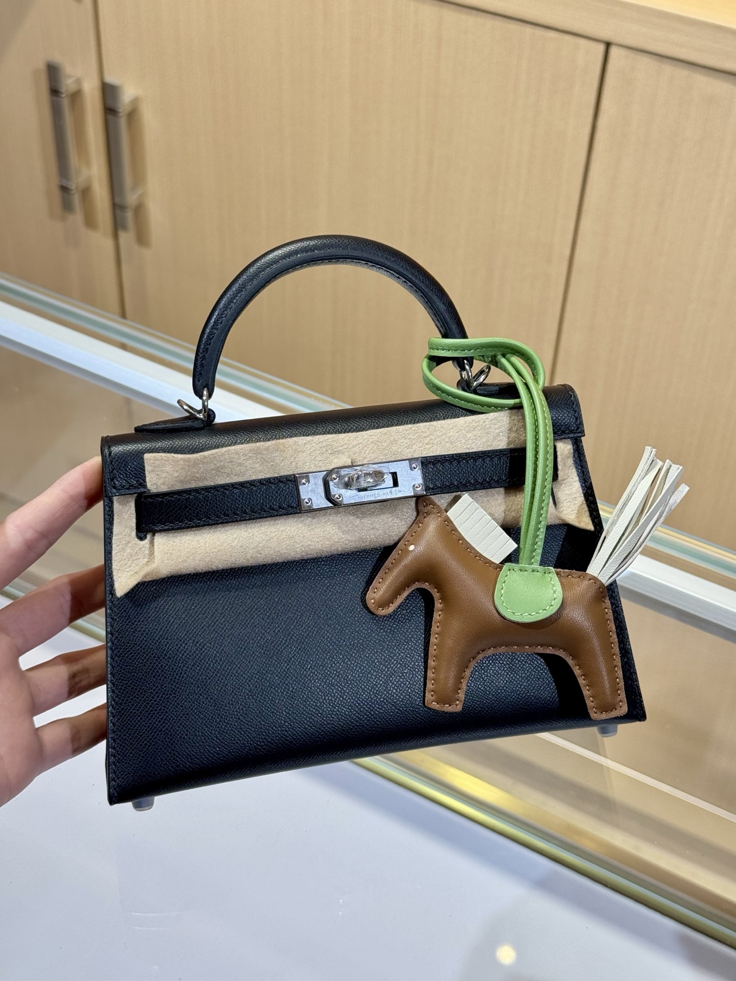 Hermès Kelly Bag Black/Beige