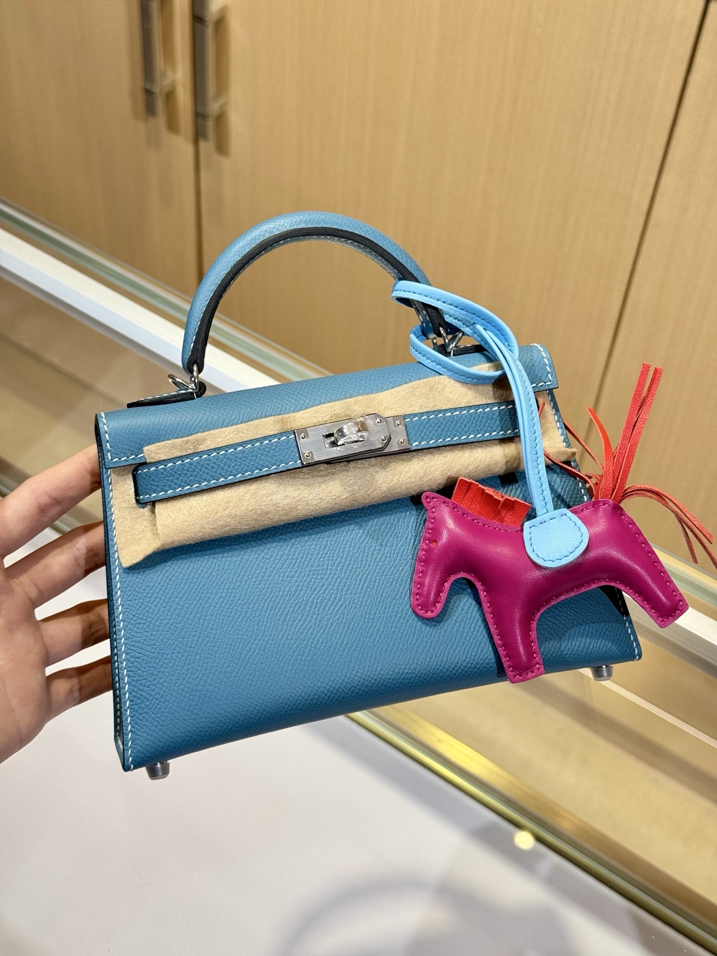 Hermès Kelly Mini Bag Blue Togo