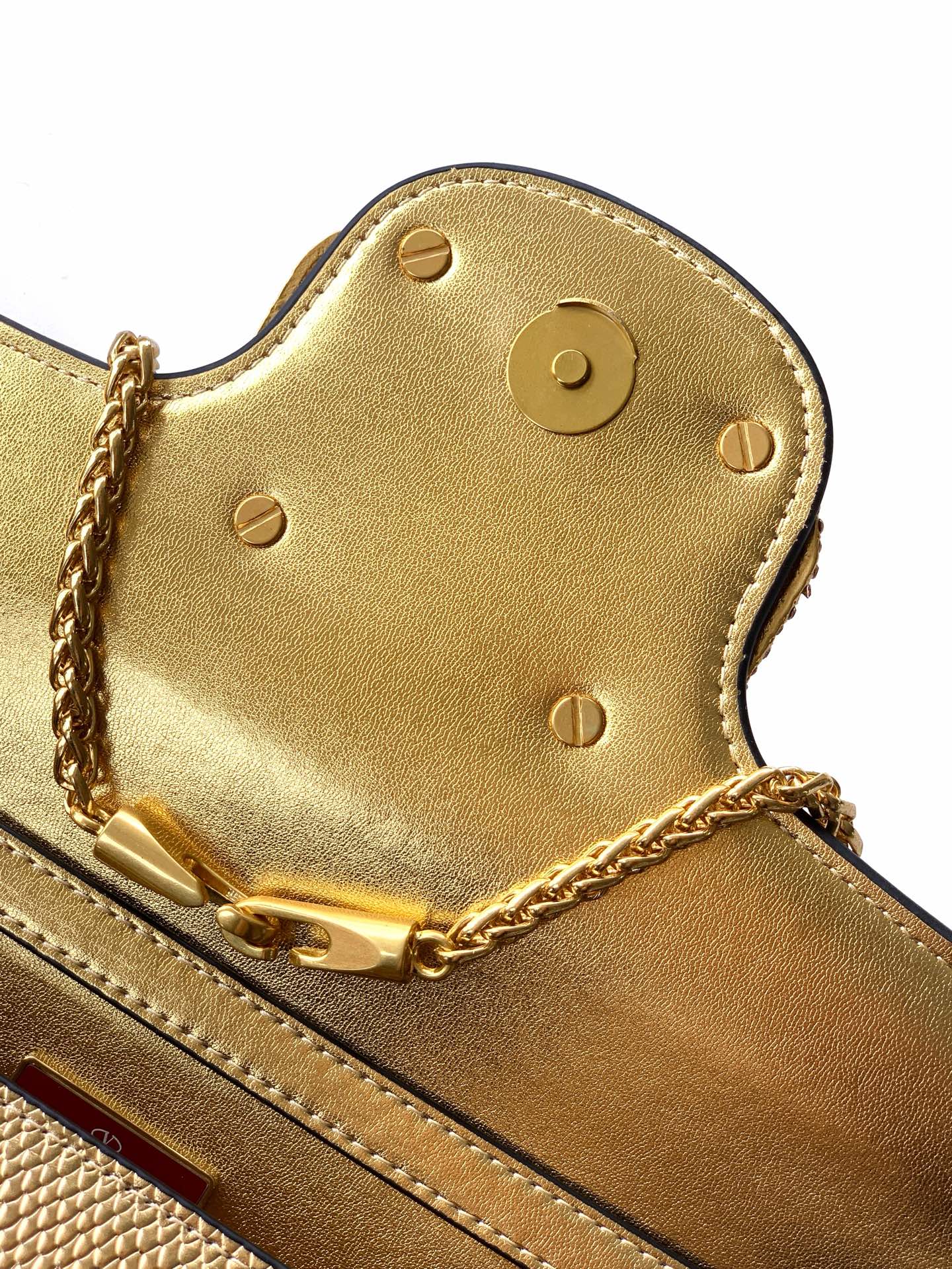 🆕大号蛇纹LOCÒ仿水晶装饰手袋 -VLogo Signature施华洛世奇®仿水晶装饰 -配可拆卸提手