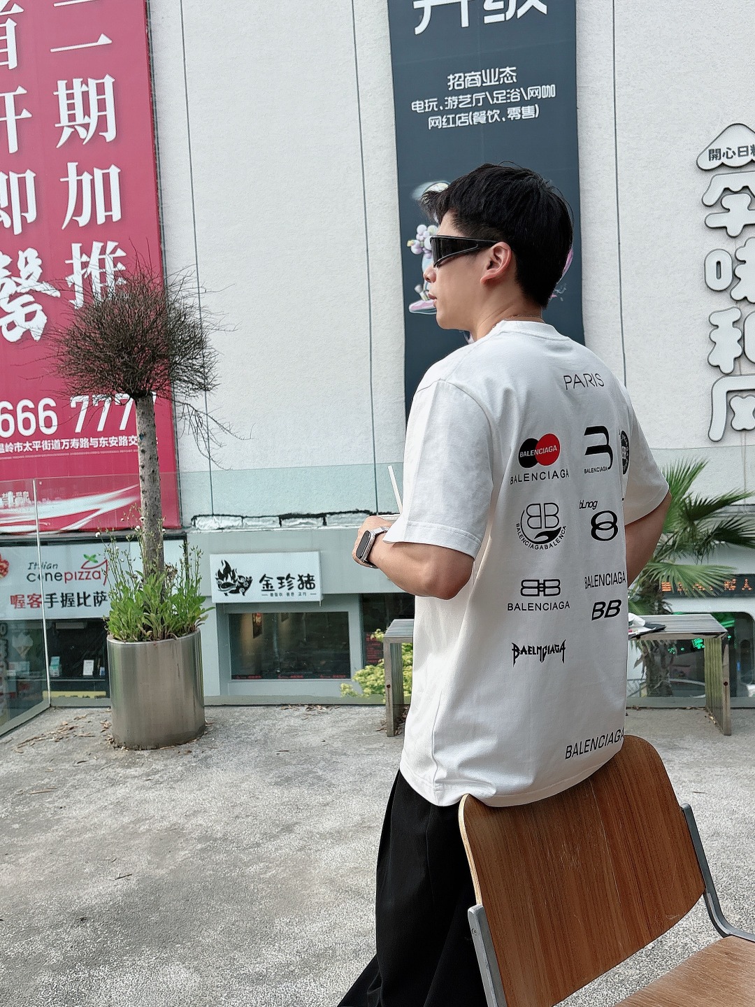  巴黎世家 2025春夏新款男女同款👫短袖T恤，！定制专属纯棉面料，定制原版工艺螺纹，胸前重工字母log