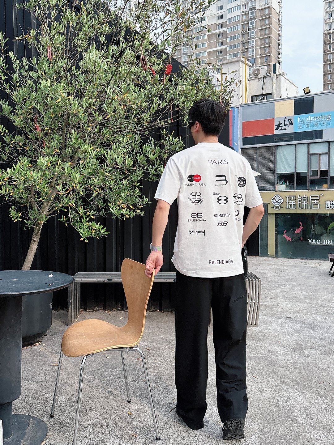 巴黎世家 2025春夏新款男女同款👫短袖T恤，！定制专属纯棉面料，定制原版工艺螺纹，胸前重工字母log