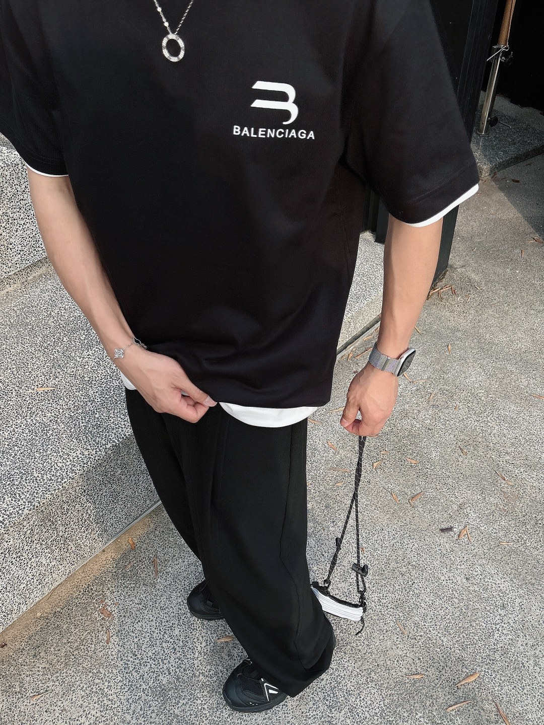  巴黎世家 2025春夏新款男女同款👫短袖T恤，！定制专属纯棉面料，定制原版工艺螺纹，胸前重工字母log