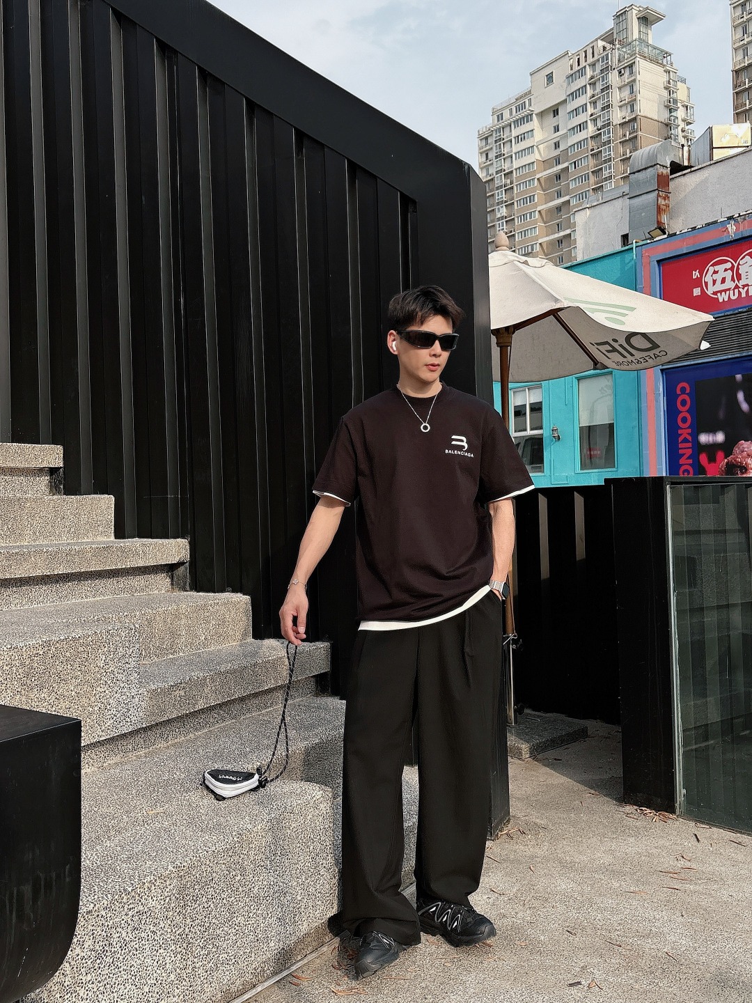  巴黎世家 2025春夏新款男女同款👫短袖T恤，！定制专属纯棉面料，定制原版工艺螺纹，胸前重工字母log