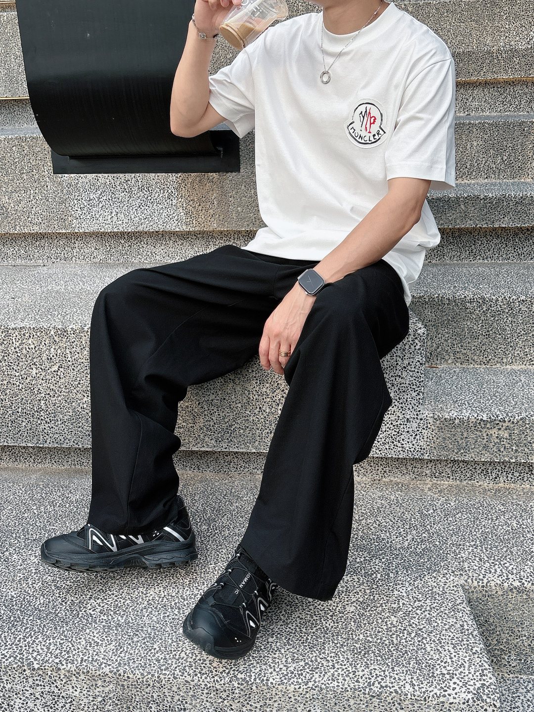  蒙口 2025春夏新款男女同款👫短袖T恤，！定制专属纯棉面料，定制原版工艺螺纹，胸前重工字母logo工