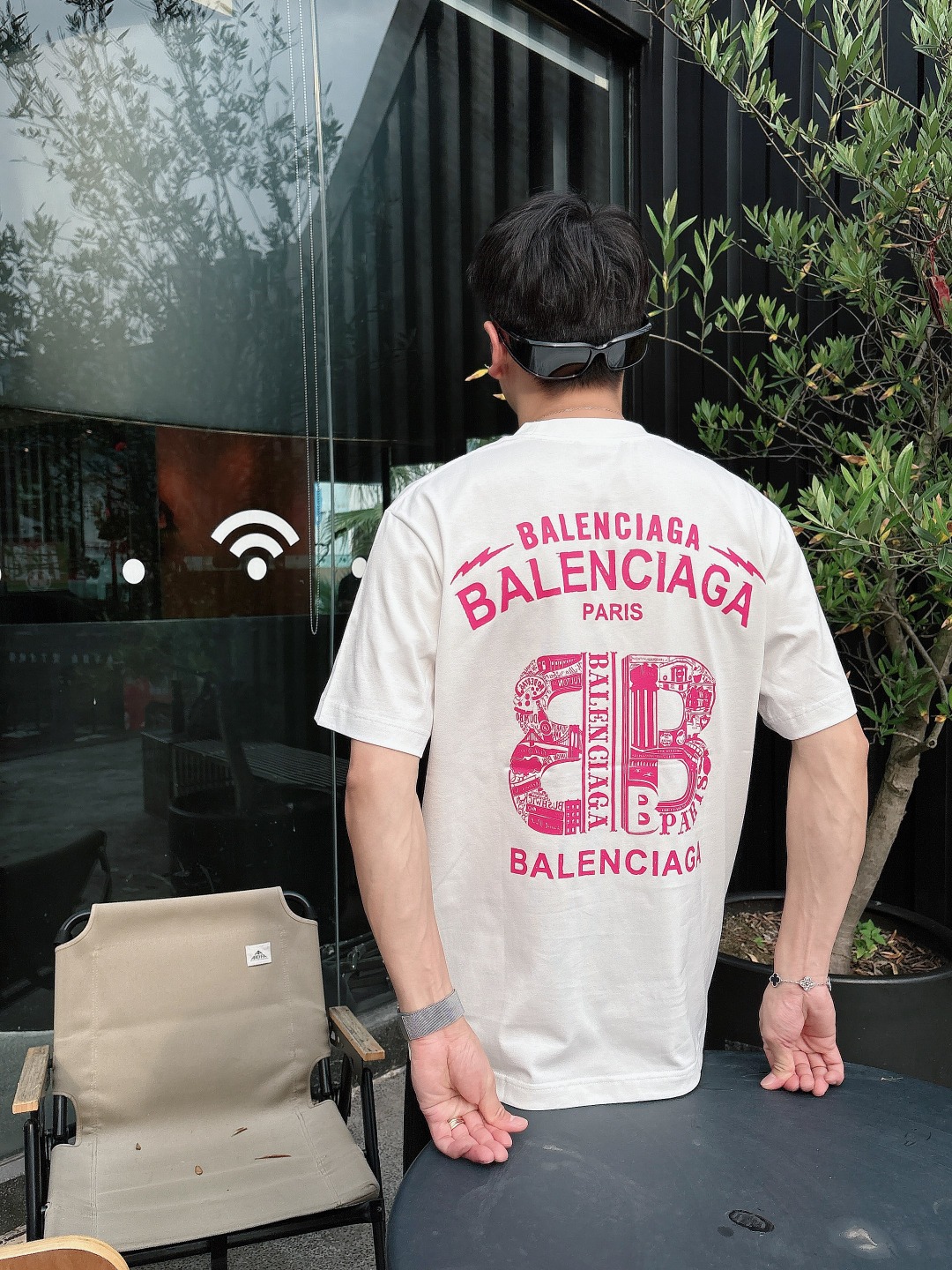  巴黎世家 2025春夏新款男女同款👫短袖T恤，！定制专属纯棉面料，定制原版工艺螺纹，胸前重工字母log