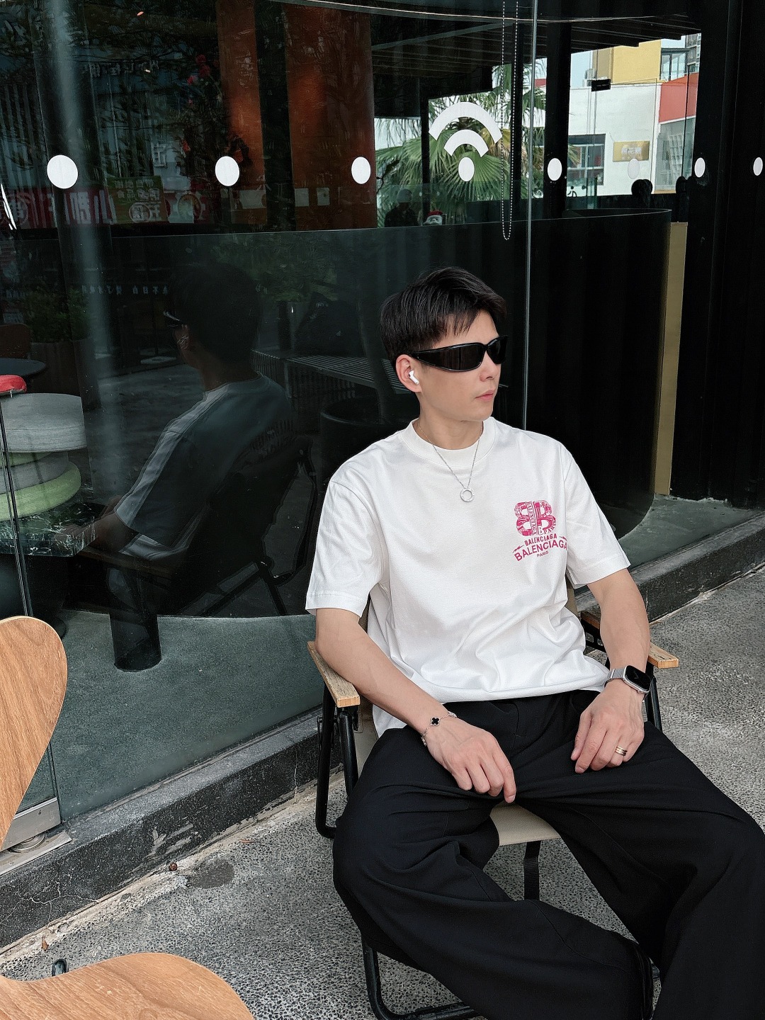  巴黎世家 2025春夏新款男女同款👫短袖T恤，！定制专属纯棉面料，定制原版工艺螺纹，胸前重工字母log