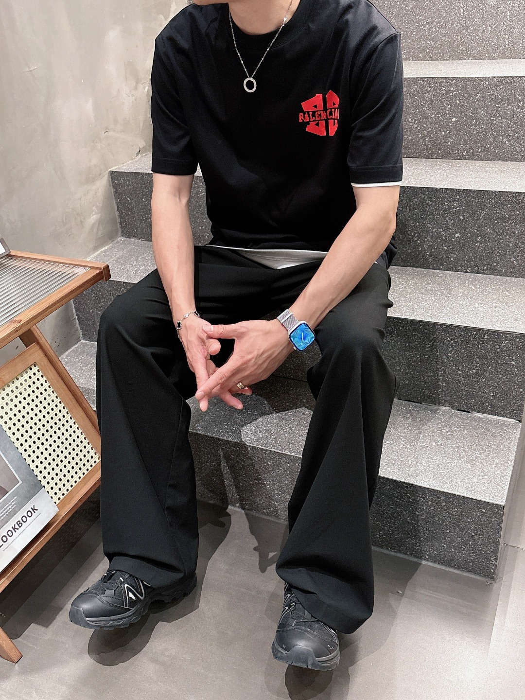 巴黎世家 2025春夏新款男女同款👫短袖T恤，！定制专属纯棉面料，定制原版工艺螺纹，胸前重工字母log