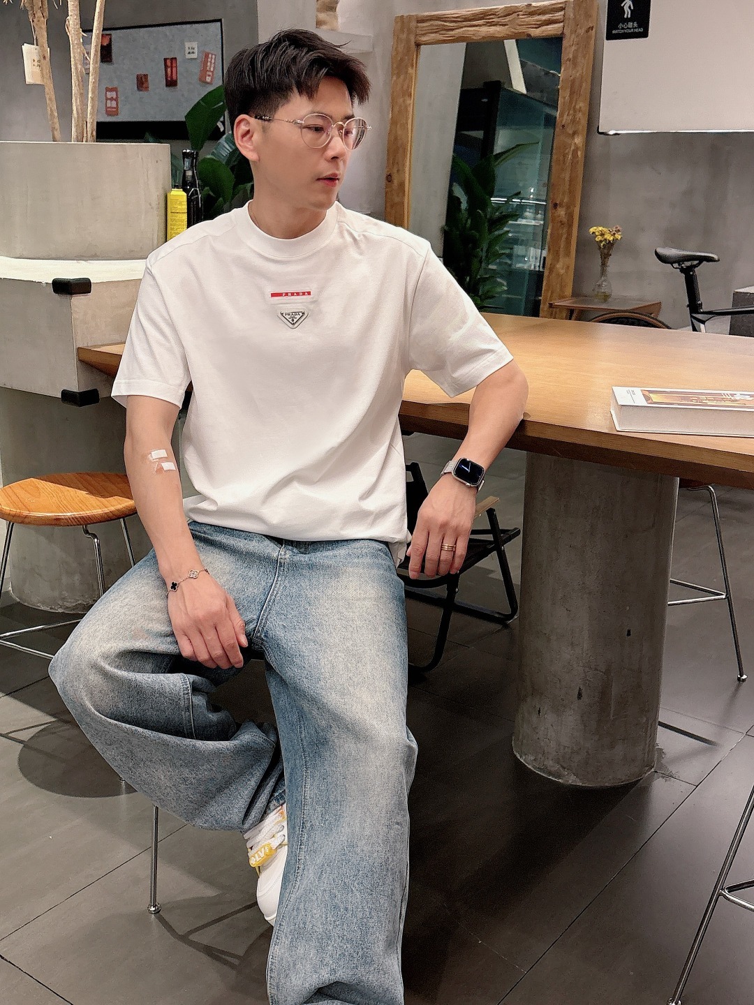 普拉达 2025春夏新款男女同款👫短袖T恤,!定制专属纯棉面料,定制原版工艺螺纹,胸前重工字母logo