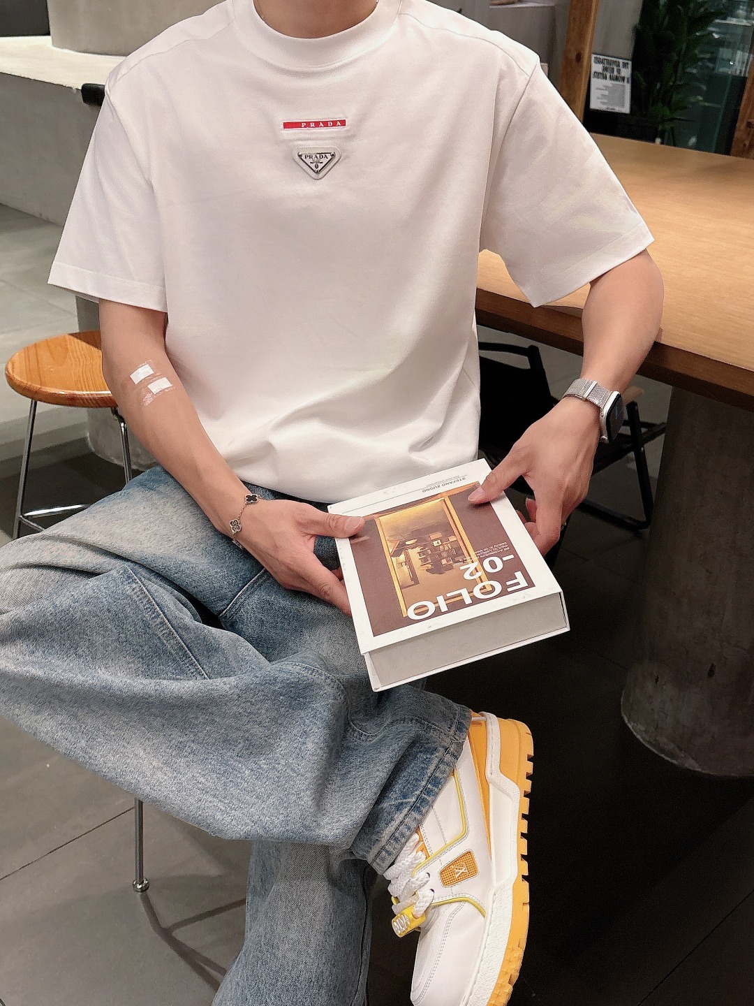 普拉达 2025春夏新款男女同款👫短袖T恤,!定制专属纯棉面料,定制原版工艺螺纹,胸前重工字母logo