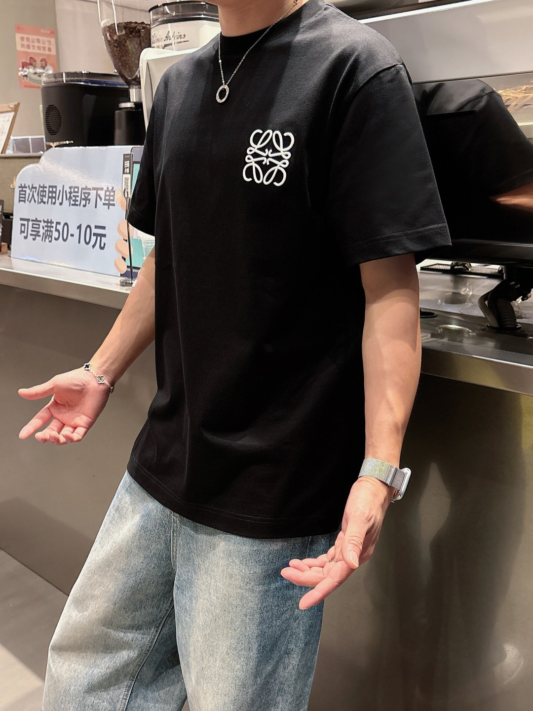  罗意威 2025春夏新款男女同款👫短袖T恤，！定制专属纯棉面料，定制原版工艺螺纹，胸前重工字母logo
